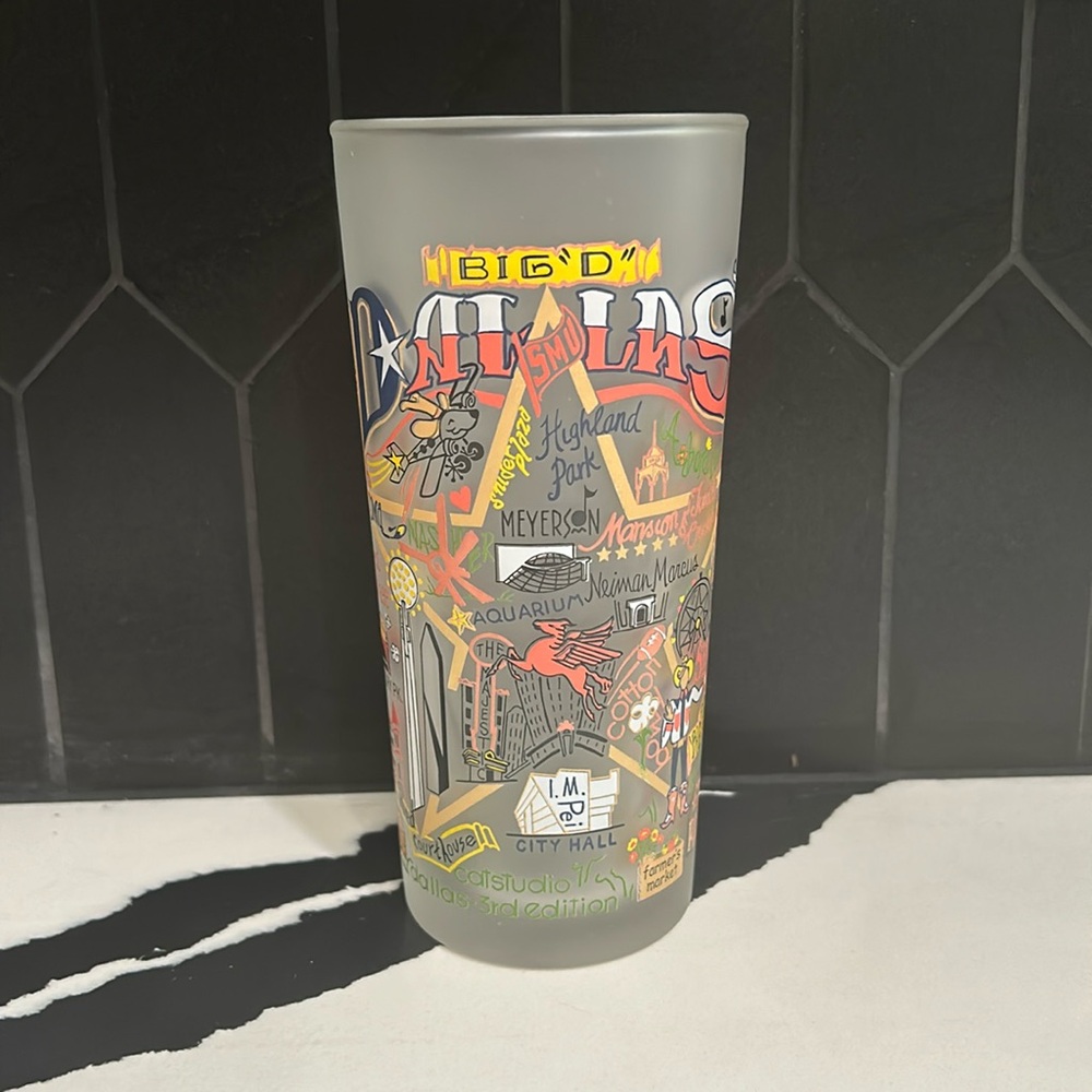 Cat Studio Dallas Frosted Drinking Glass
